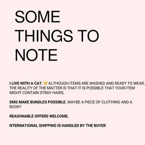 Informational Note for Buyers